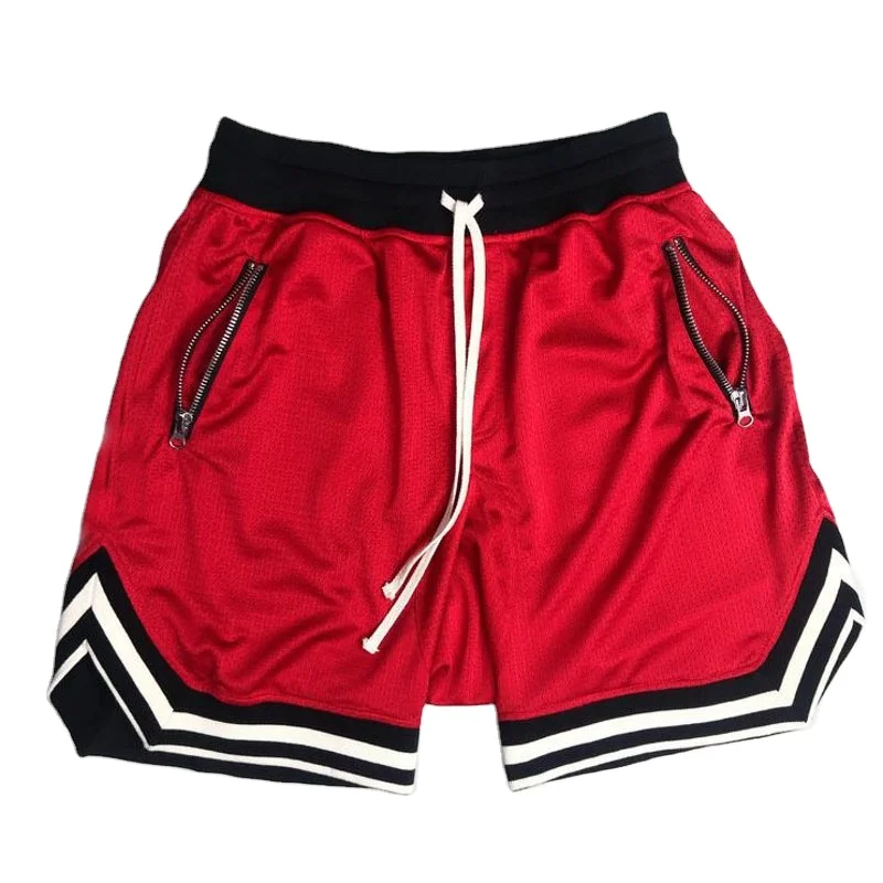 wholesale youth mens old school blank mesh basketball uniform shorts with logo