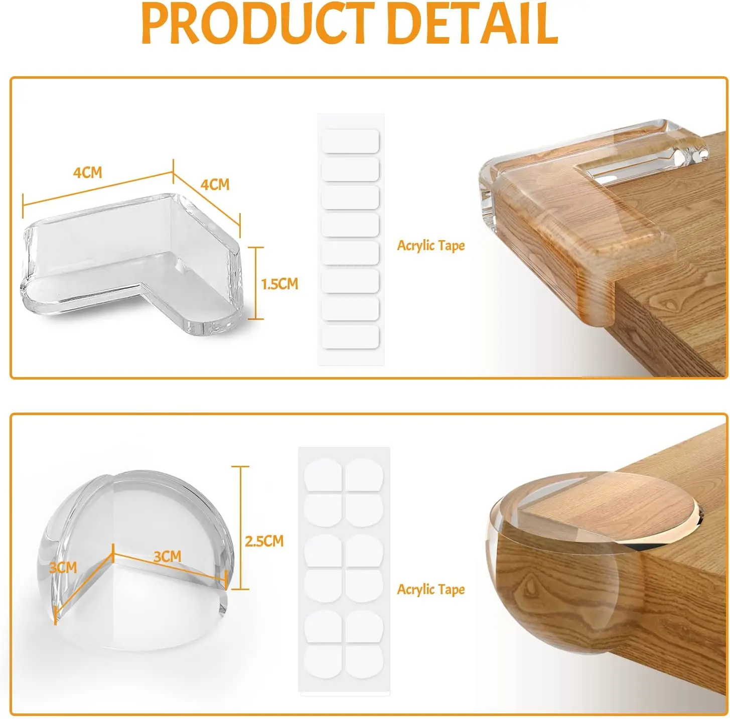 OEM Table Corner Protector, Baby Proofing Table Corner Guards, Keep Child Safe, Protectors for Furniture Against Sharp Corners