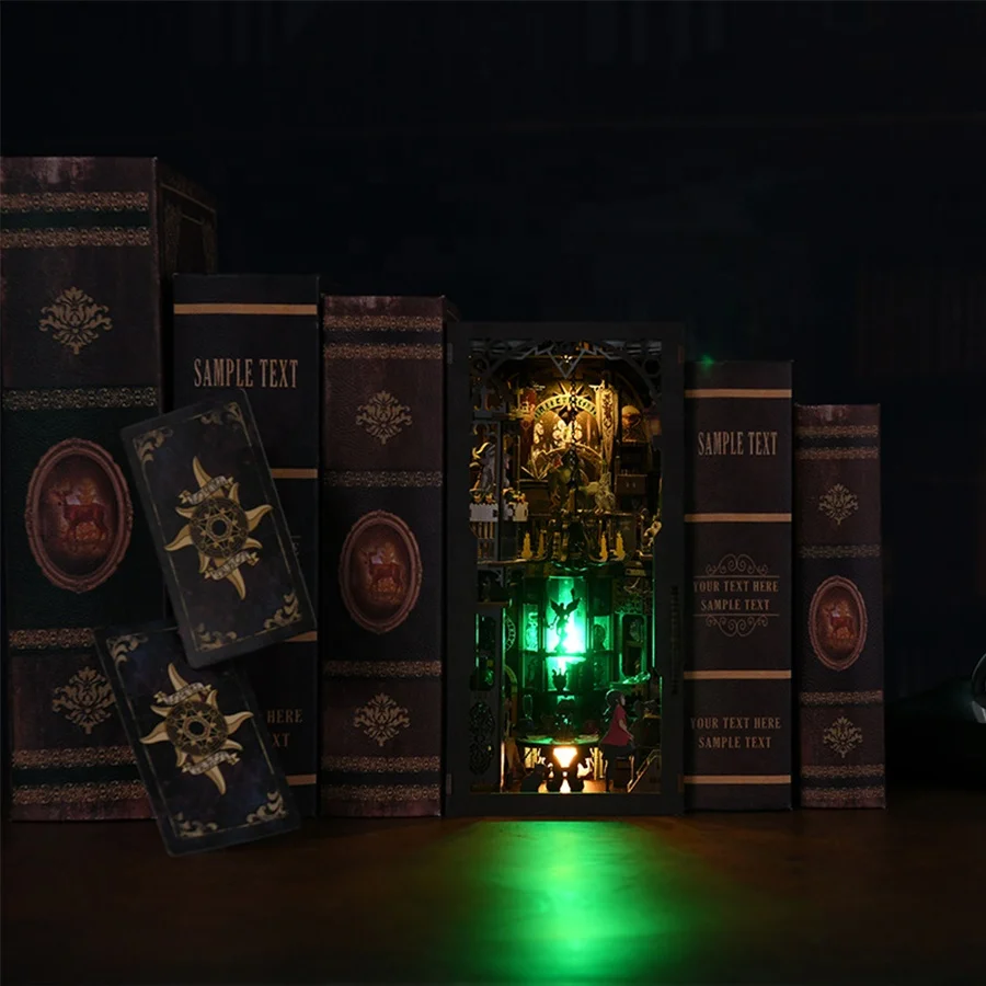 Изготовленный на заказ 3d Деревянный Таро гадание общество книга Nook пазл ручной работы Diy каюта миниатюрный дом деревянная сборочная модель