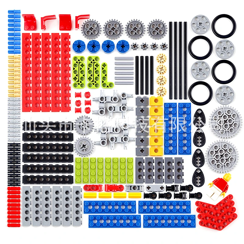 500-226 MOC toys Technology+Machinery+Gear+Pulling Rod+Push Rod+Track+Bearing+Axle Pin+Compatible 220pcs Parts Package for toys