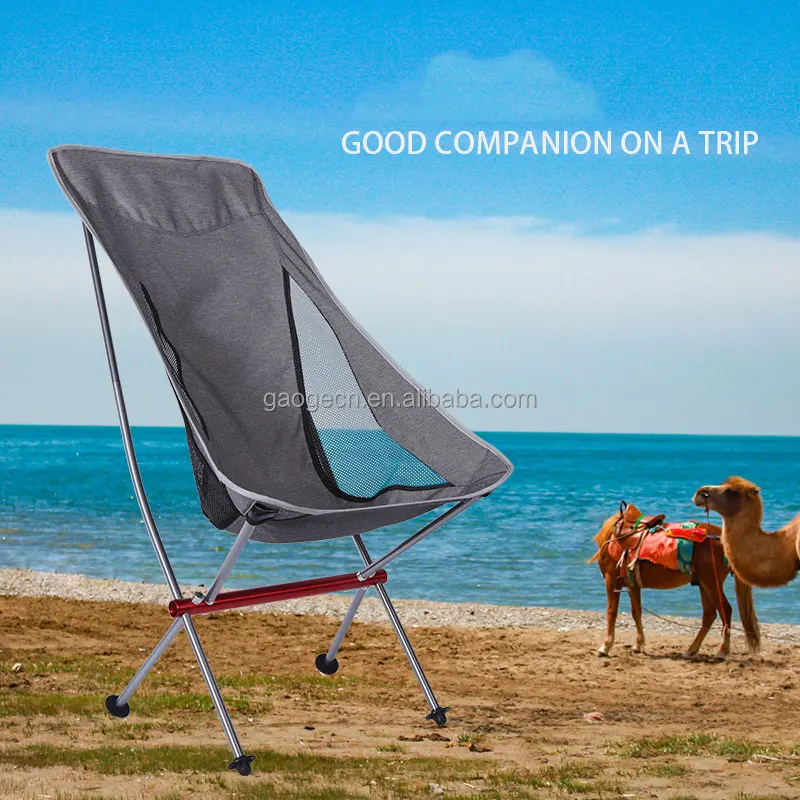 holesale Aluminum Frame High Back Chair Garden Outdoor Camping Folding Chair High Load-bearing Beach Chair