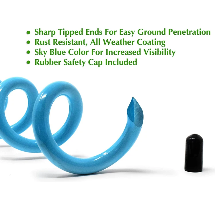 Metal kit tie down securing backyard trampoline anchors stake tent spiral nail outdoor camping ground screw anchor twist stakes