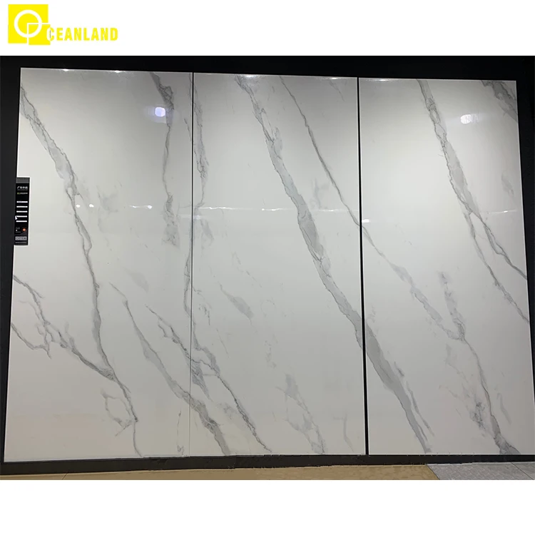 factory white marble background wall tile sintered stone large slab