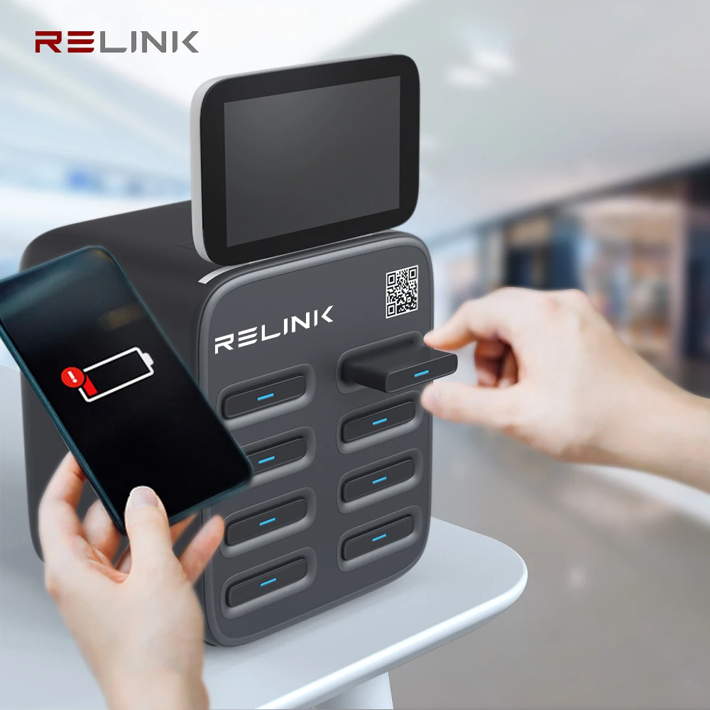 Advertising Magnetic Powerbank Multiple Charging Station Locker Cell Phone Docking Charging Station for Multiple Devices