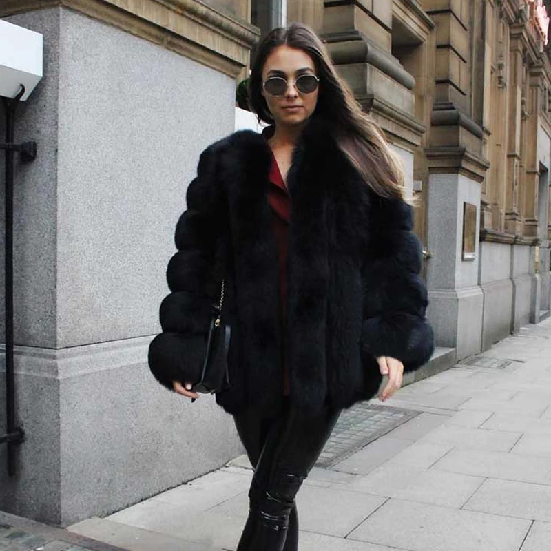 
wholesale china pink Elegant Thick warm cropped women faux fur coat 