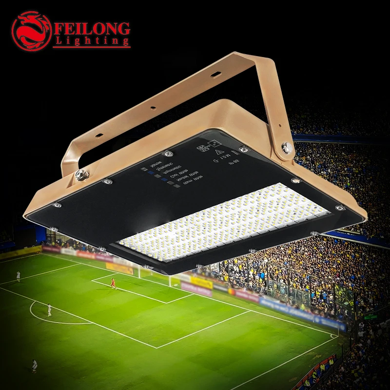 100 Вт 200 Вт светодиодные прожекторы IP66 Водонепроницаемые наружные 300 Вт фонари для крикета бейсбола стадиона Регулируемый ветрозащитный кронштейн
