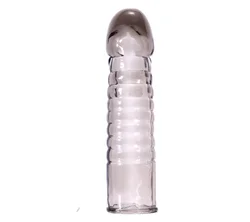 Reusable Condom Penis Extension Sleeves Prolong Sleeve Crystal Enlargement Condom Male Silicone Condom For Men