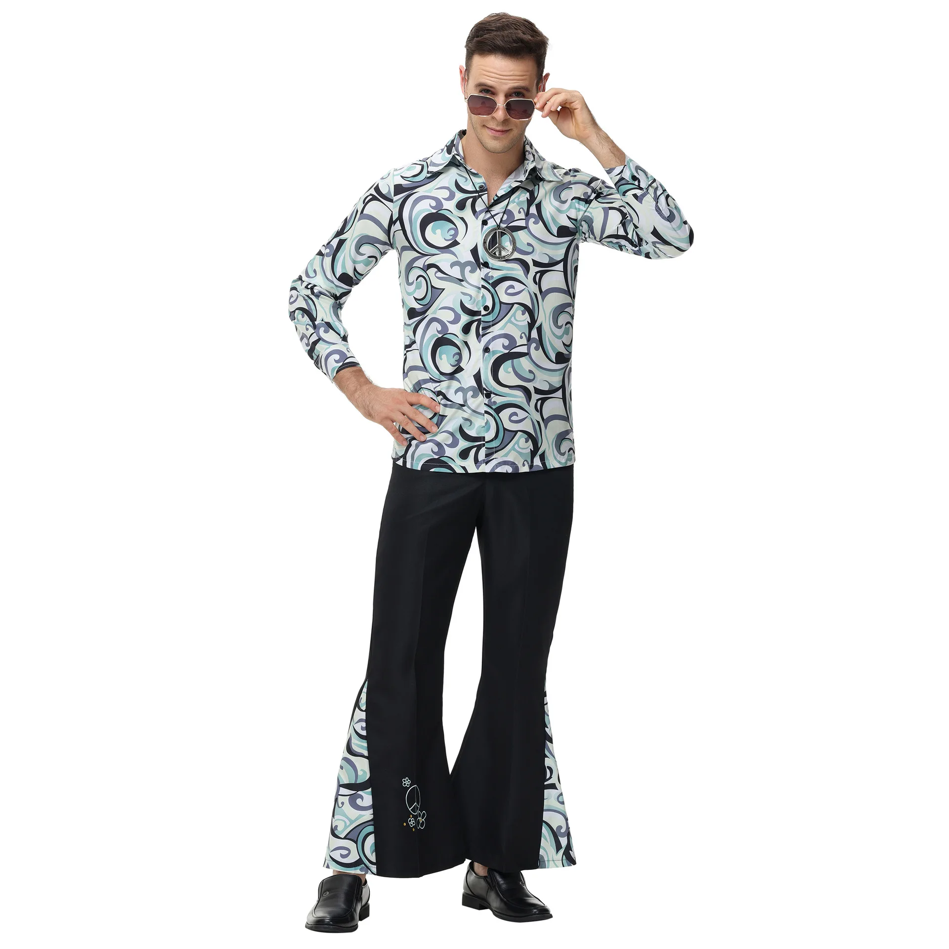 High Quality Wholesale 1970s Peace And Love Costume Retro Flower Child Outfit For Hippie Parties Costumes