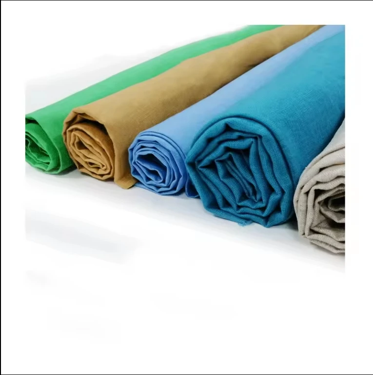 High quality in stock manufacture Free sample Europe linen 100%  pure Linen Fabric for woman man shirts Curtain dress trousers