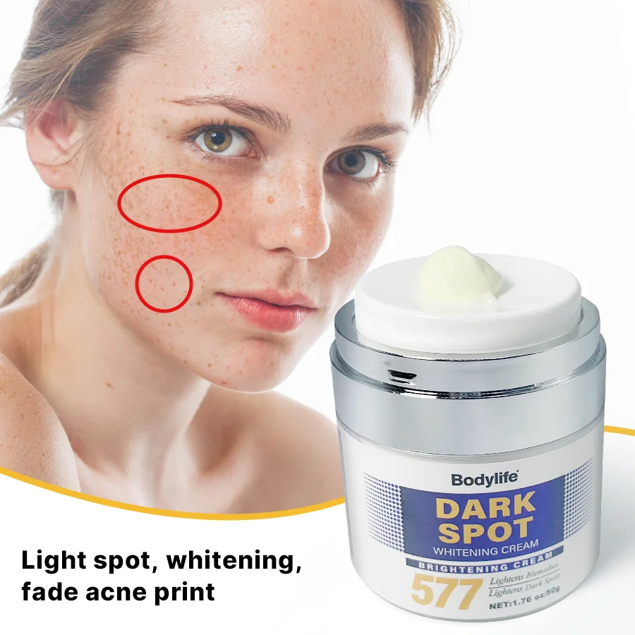 Collagen Vitamin E Pearl Infused Face Cream Pimples Melasma Dark Spots Freckles Removal-Strong Bleaching Whitening Effect