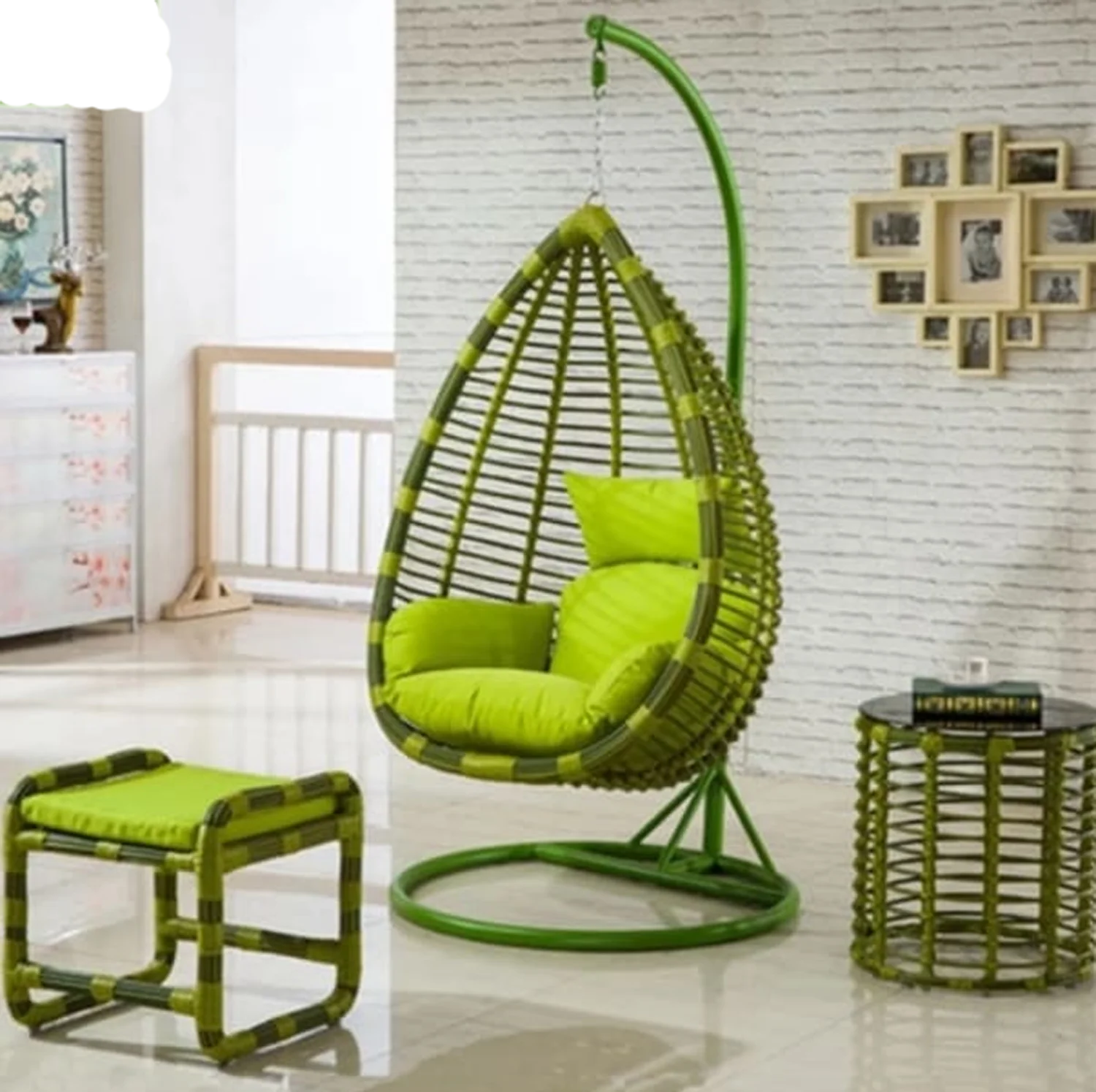egg shape stand outdoor swing chair