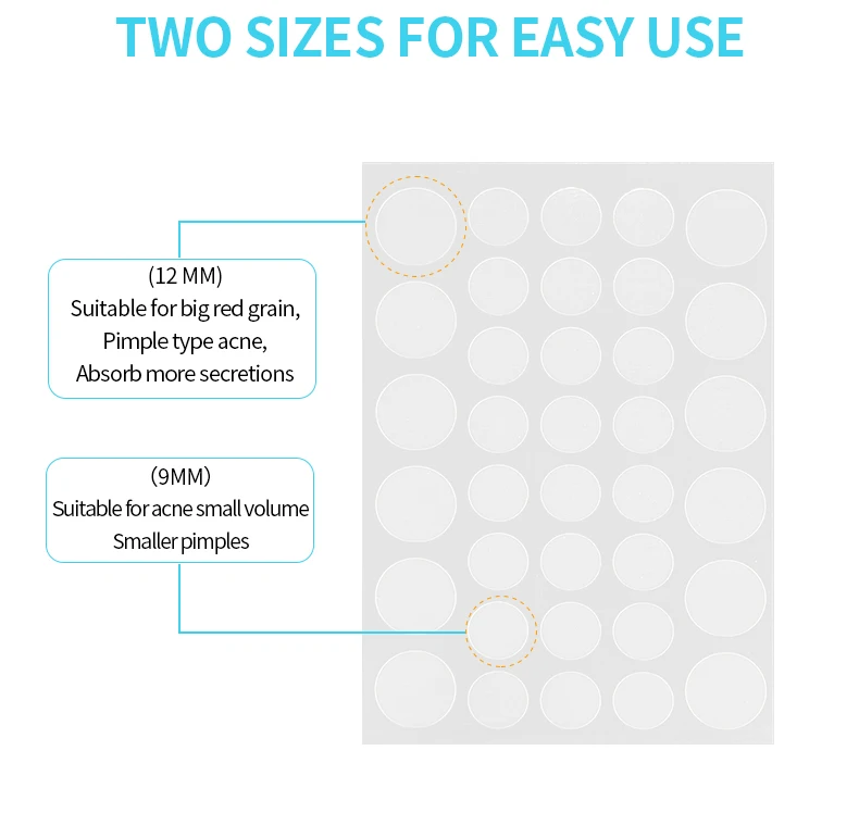 2 Sheets/pack Ready To Ship Hydrocolloid Acne Patch Spot Wholesale Pimple Patches Korea Patch