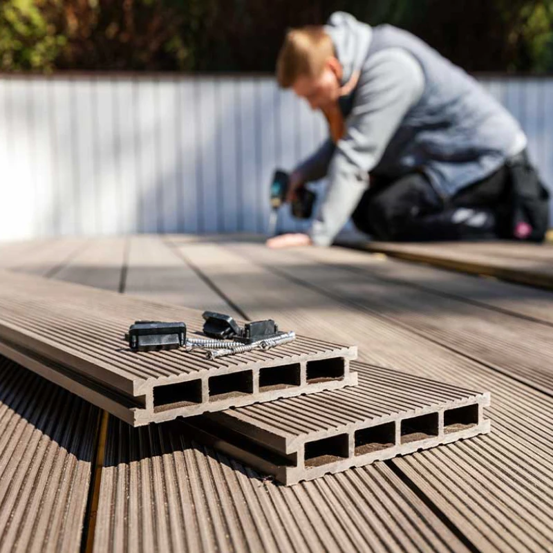 WPC decking Anti-fading Co-extrusion Composite decking Garden Courtyard Waterproof 3D Outdoor Flooring