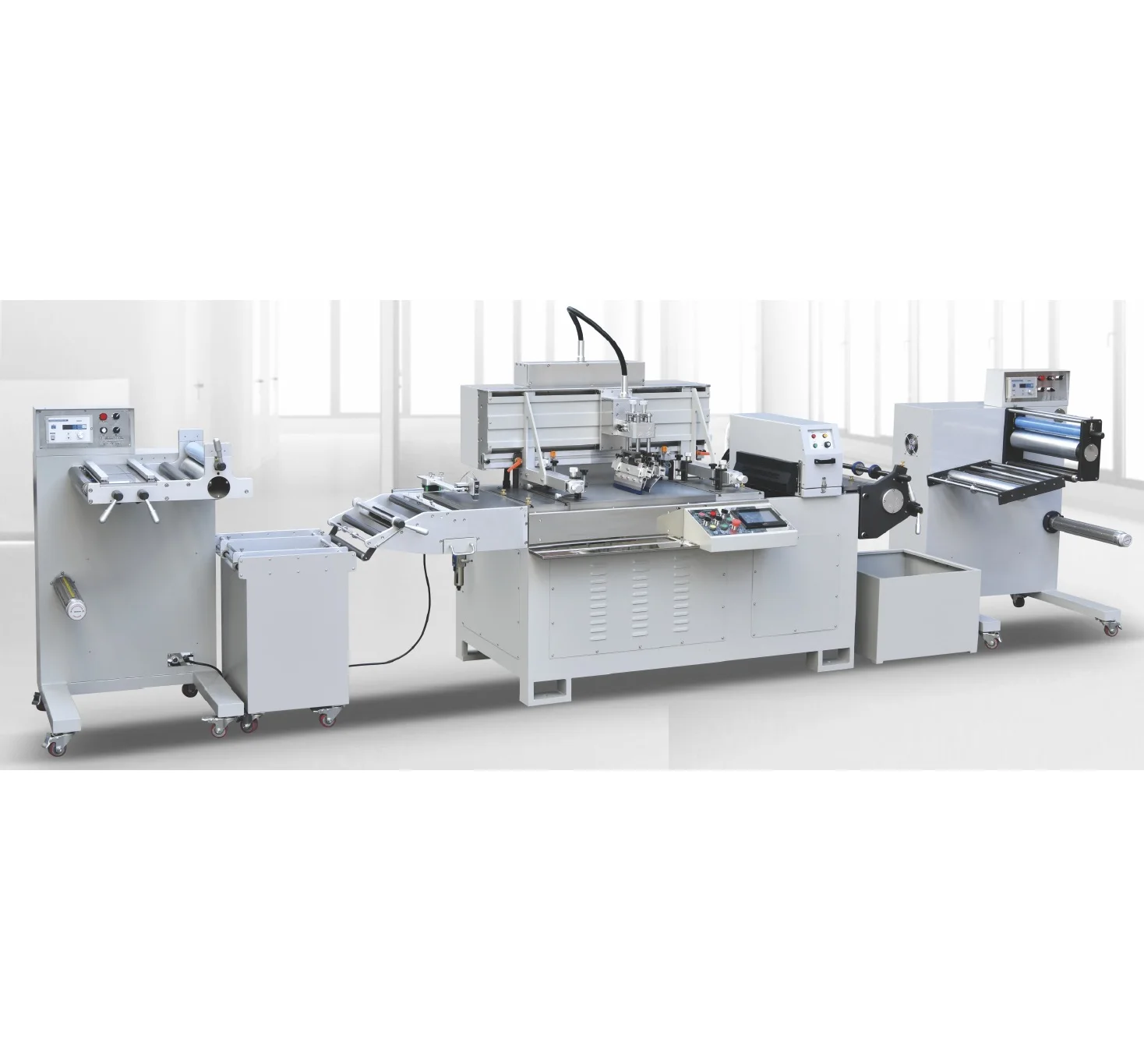 SY-II-5080  Semi-automatic Slitting Textile Printing Machine for Labels and Textile