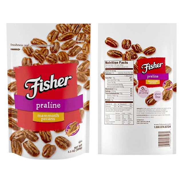 Customized Stand Up Zipper Plastic Dried Fruit Food Package Pouch Peanut Walnut Bag Pine Peanuts Mixed Cashew Nuts Packaging