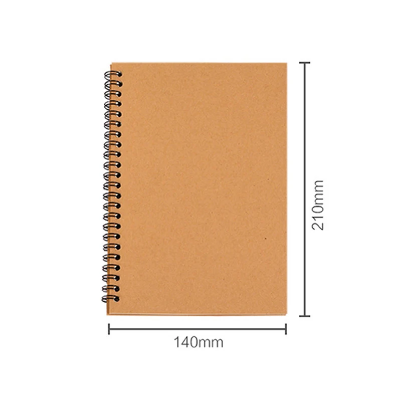 Customizable sublimation bulk black brown spiral bound notebook for school students removable spiral notebook ordinary
