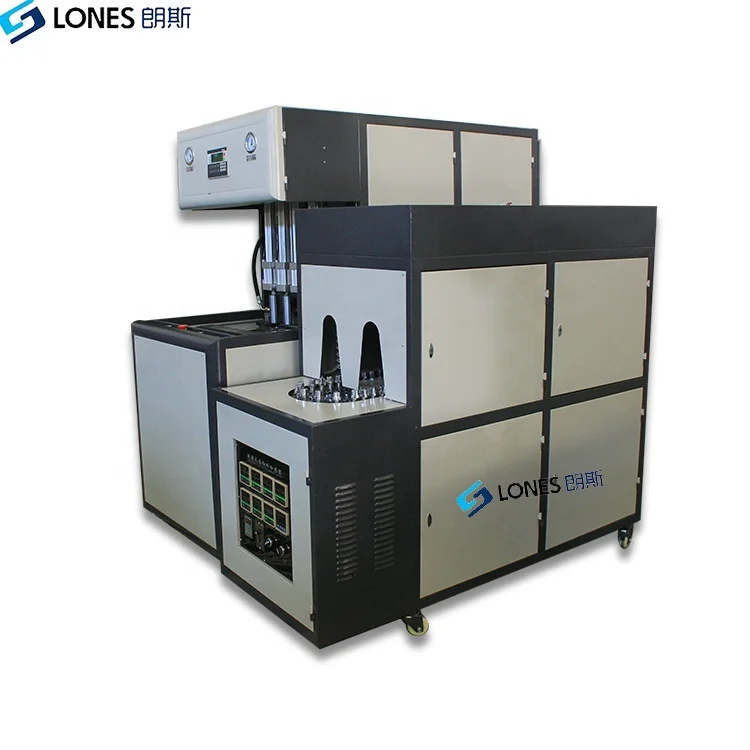 LS-B1L-4cavity 1800BPH semi automatic small mineral water bottle making machine for 10ML to 1.5L PET bottle blow molding machine