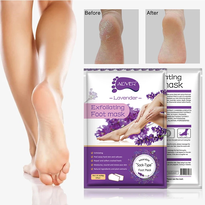 ALIVER Customized Peeling Moisturizing Nourishing Natural Exfoliating Foot Mask