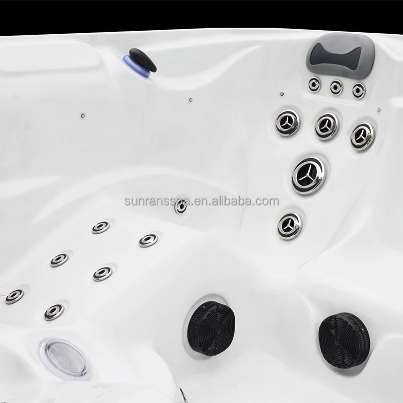 Sunrans most popular whirlpool spa large capacity hot tubs outdoor with balboa spa control system