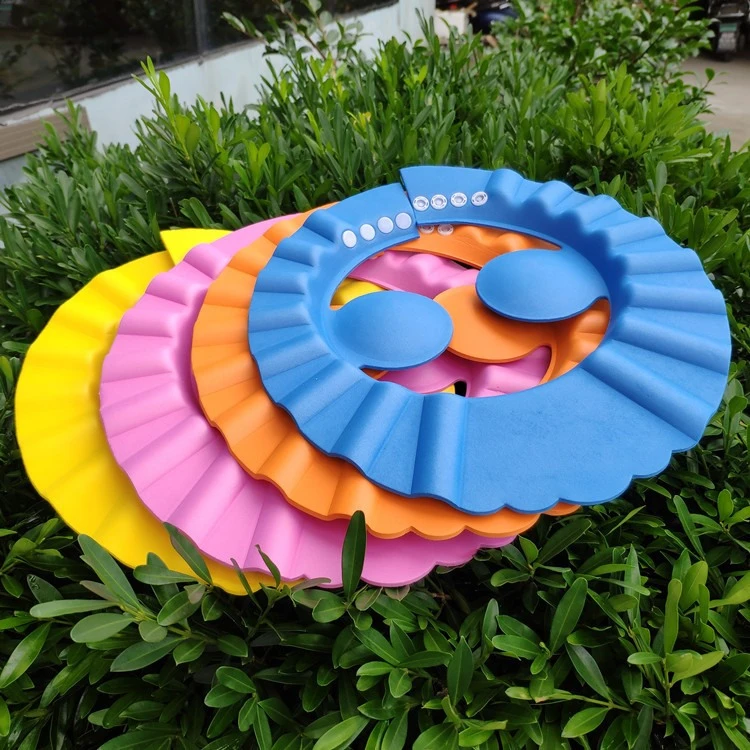 Adjustable Soft Baby Bathing Shampoo Shower Protection Hat EVA Kids Ear Shower Cap Baby Shower Cap for Toddler