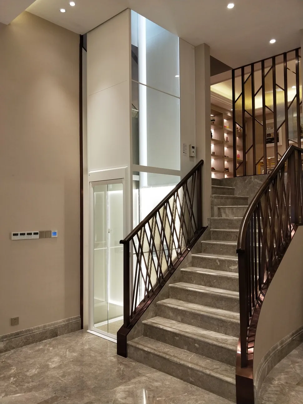 Hot Selling Design  luxury home 3 floor villa disabled home external Designed Customized Hydraulic Elevator
