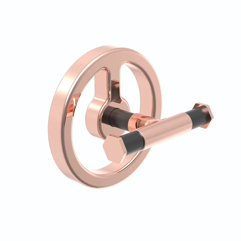 Elegant rose gold and black color glass shelf