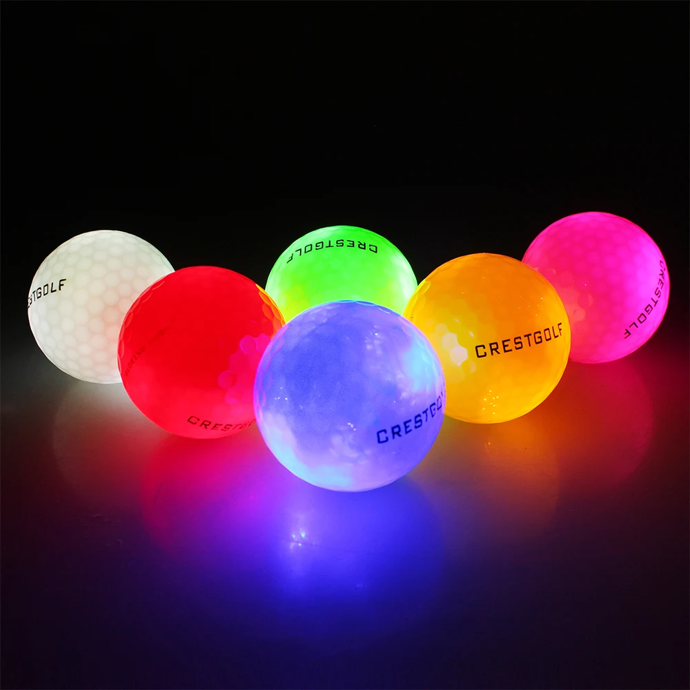 Crestgolf Lighting Up Night Glow In The Dark LED Golf Balls Mixed Colors