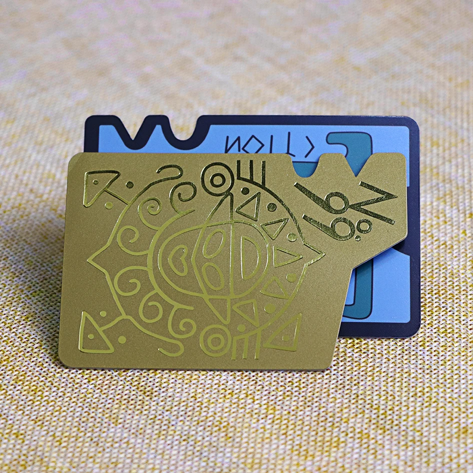 Car Shaped Gold Plastic Creative Customized Hot Stamp Business Cards