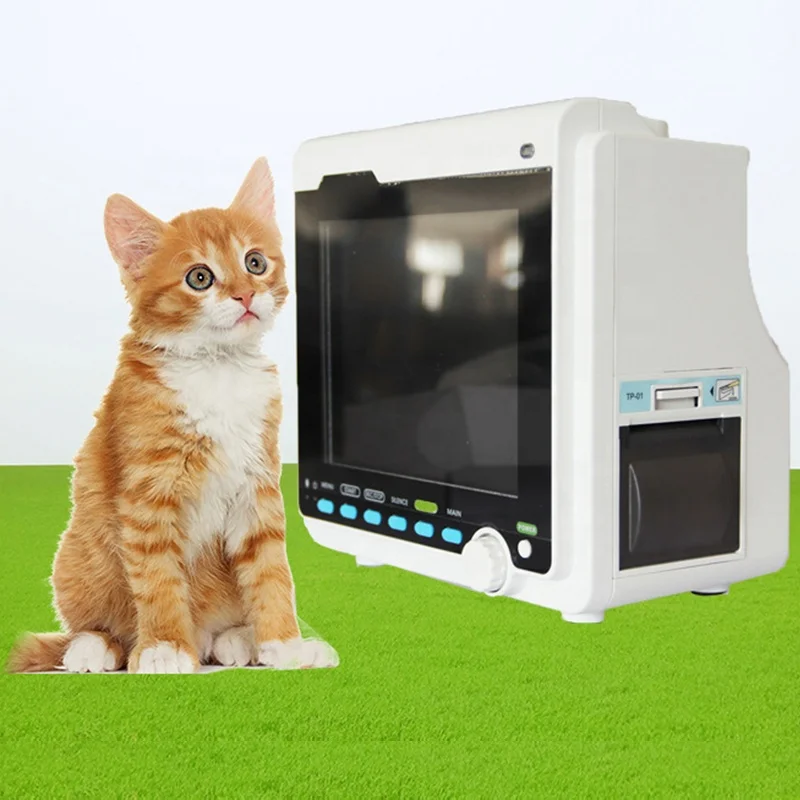 TFT Color Lcd Portable Veterinary Animals Pet Cats And Dogs Blood Pressure Heart Rate Monitoring Accessories Monitor