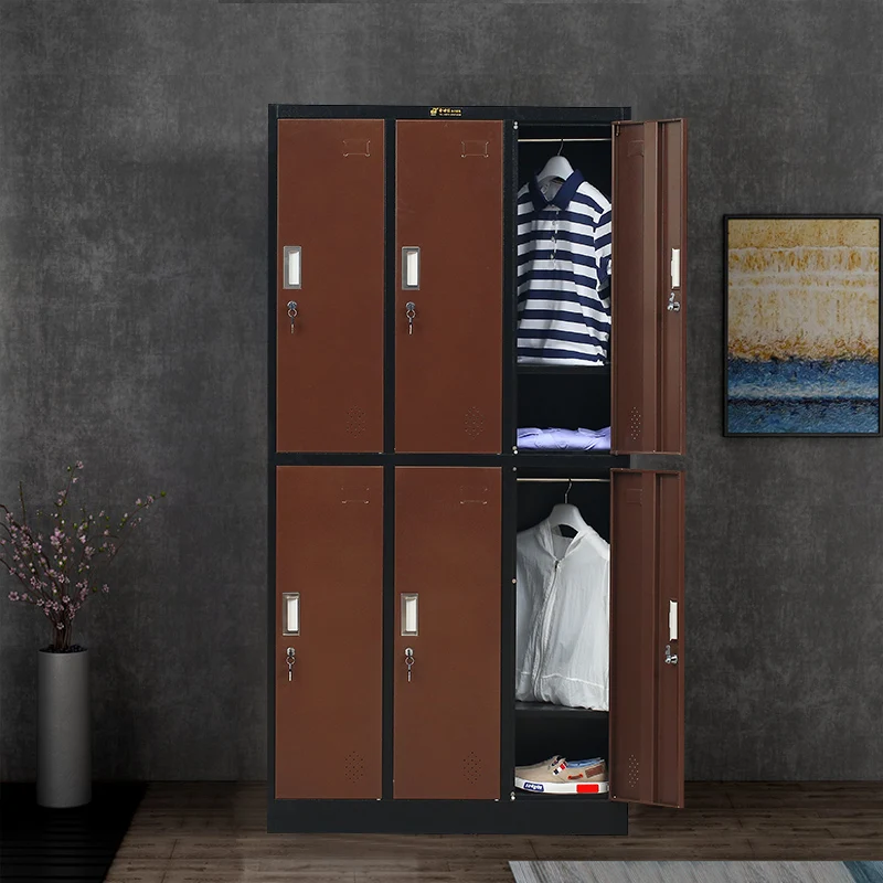 baby metal locker China bedroom 6 door hanging clothes iron cupboard modern in hotselling with key lock steel almirah