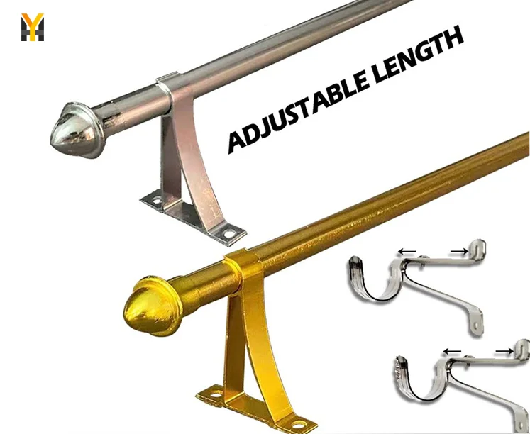 Lazada Shop Hot Selling Complete Bedroom Aluminium Extendable Window Curtain Rod Set