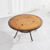 Оптовая продажа уличный ресторан круглая уличная садовая мебель обеденный стол керамическая плитка электрические грили корейские столы для