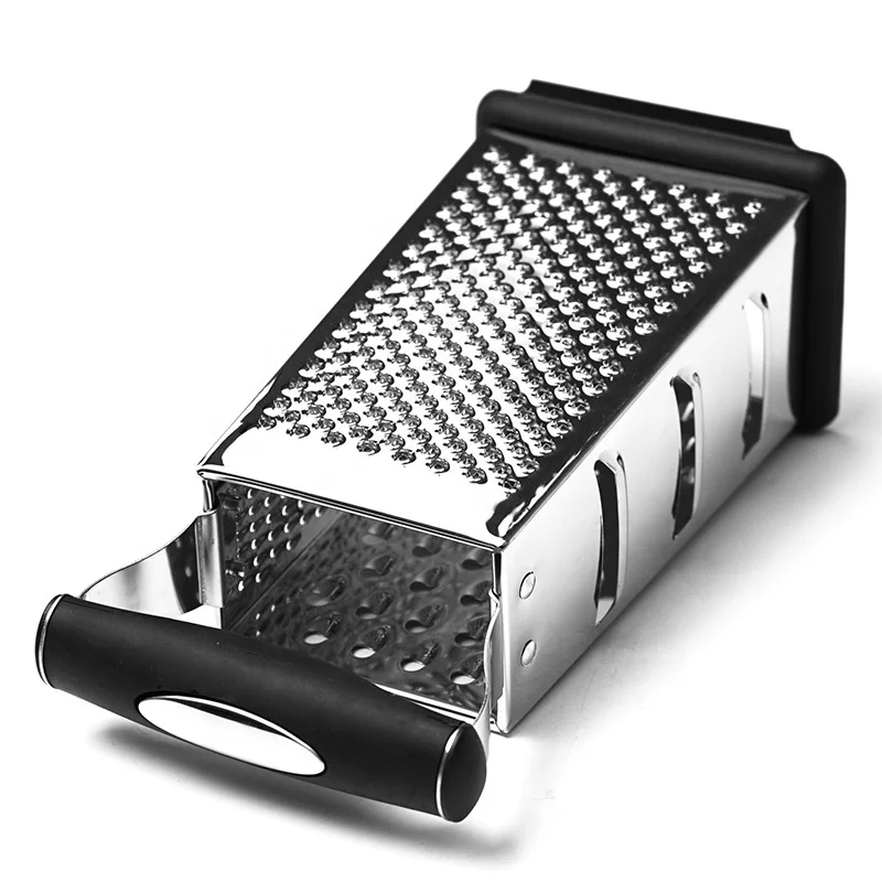 
Kitchen Accessories Stainless Steel 4 Sided Cheese Carrot Potato Grater With TPR Handle 