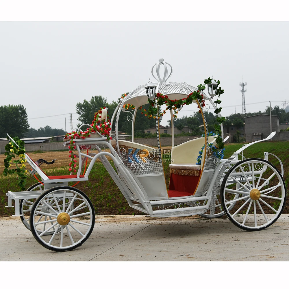 Princess Royal Horse And Carriage Girls Victoria Golden Cinderella Horse Carriage Wedding Buggy Traditional American Chariot