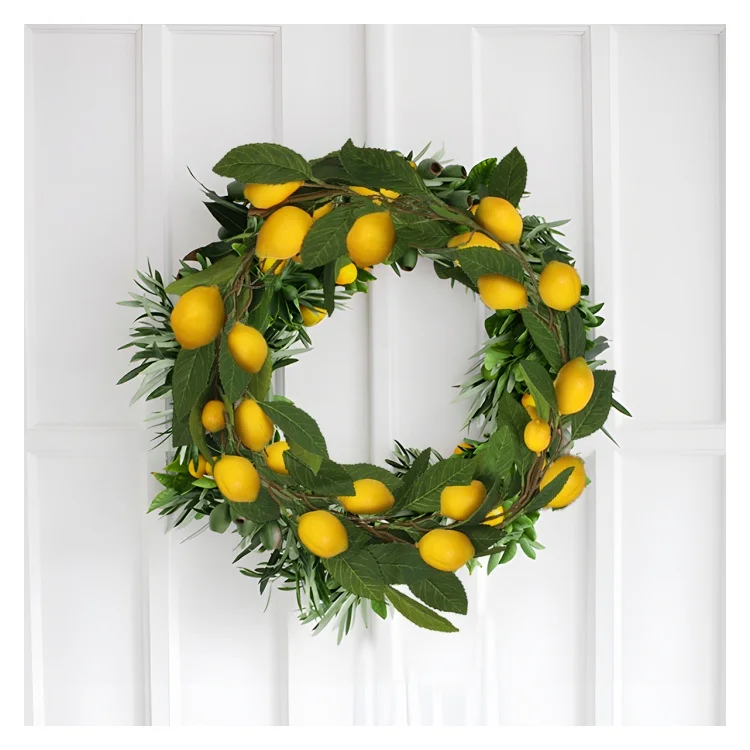 JS0031 180CM Lemon Fruit Vine Artificial Plant With 16 Lemon Interior Decoration And Accessories For Home