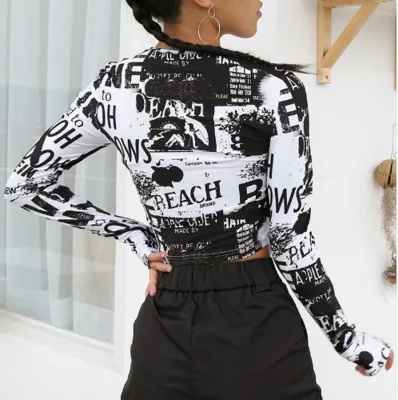 
Cutenova Fall 2020 New Fashion Women's Tops With Long-sleeve V-neck Blouses Elegant Print Flared Designer Top 