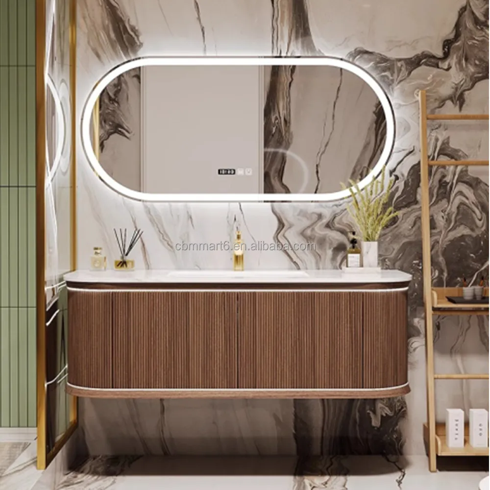 CBMmart Euro Style High End Bathroom Vanity Black And White Wooden Cabinet 36 Inch Bath Vanity Set With  Basin for Villa