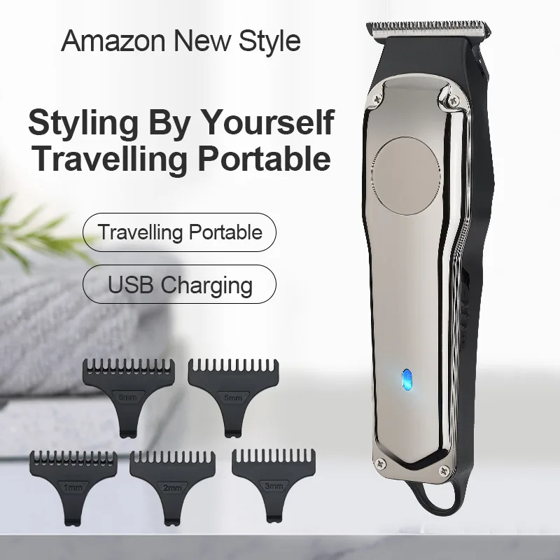 Suttik LK-1919 USB Rechargeable Barber Clippers Professional Hair Cutting Kit Cordless Hair Clipper Trimmer for Men Electric 5w
