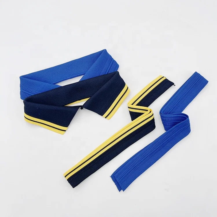 Source Factory High Quality Eco-friendly Jacquard Rib Collar, rib knit folded jacket collar