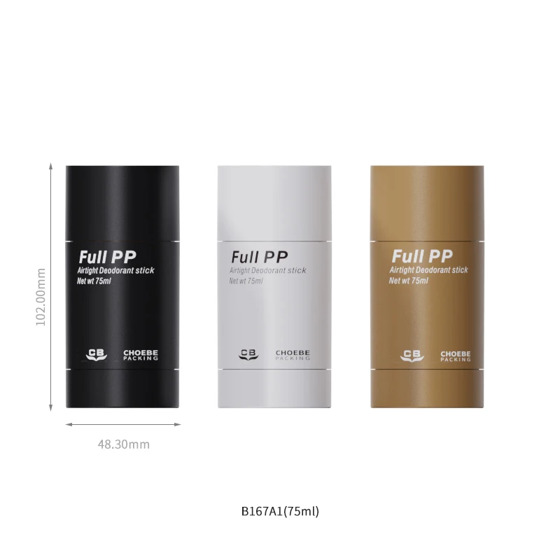 Choebe New 75ml Empty Cream Packaging Round Twist up Deodorant Stick Bottle Roll on Gel Tube