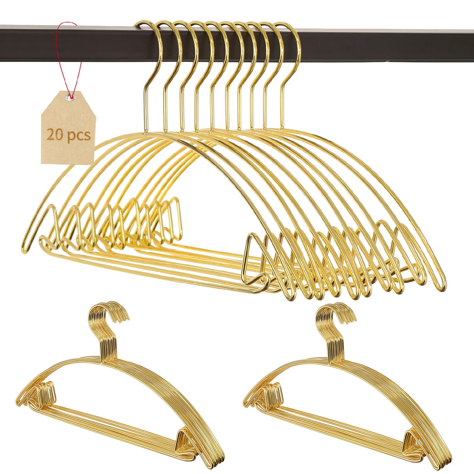 Luxury Metal Coat Clothes Hangers Rose Gold/Gold  Multifunction Dry Clothing Hangers