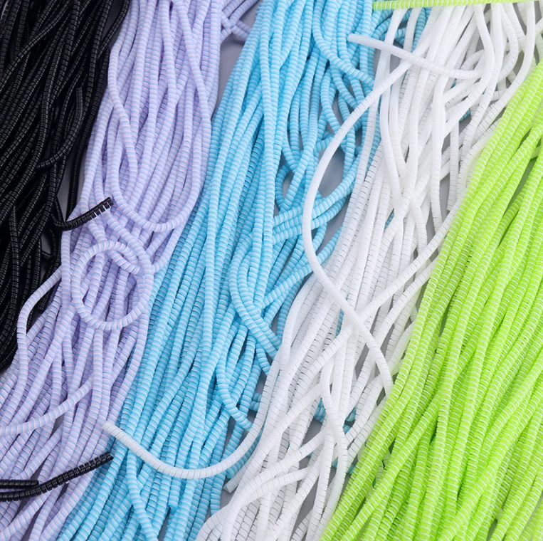 1.4m Color phone Wire Cord Rope protector Anti-break spring protection rope for USB Charging Cable earphone Data Bobbin Winder
