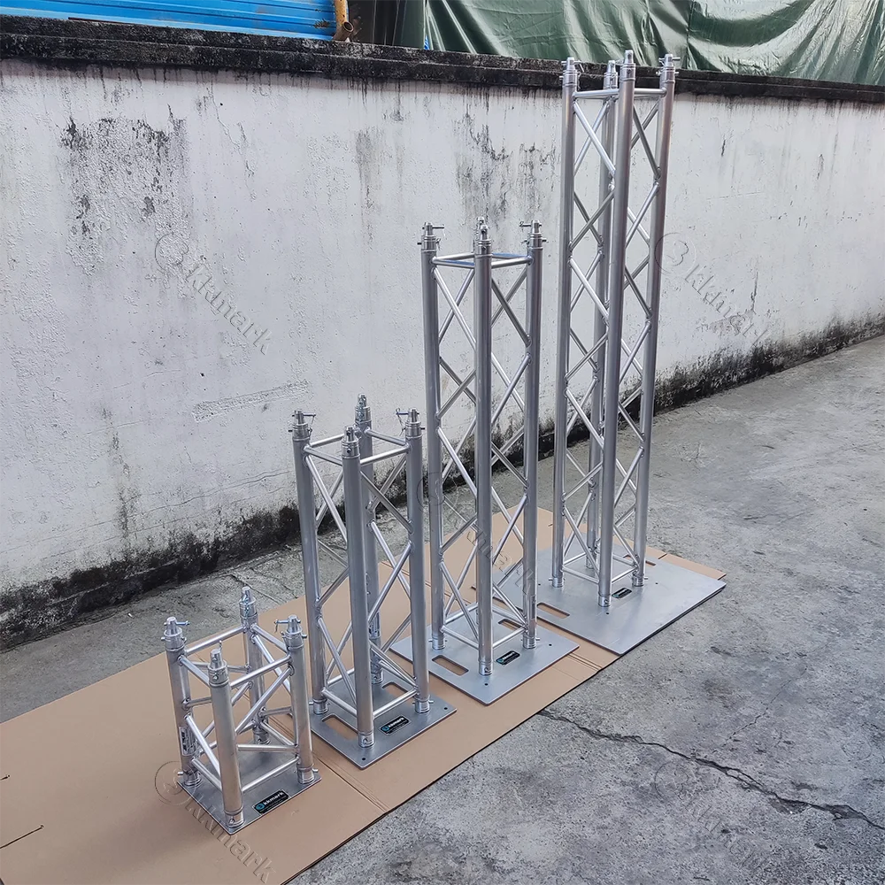 KKMRK design stable black Silver Steel Truss base plate with half connectors for aluminum square truss