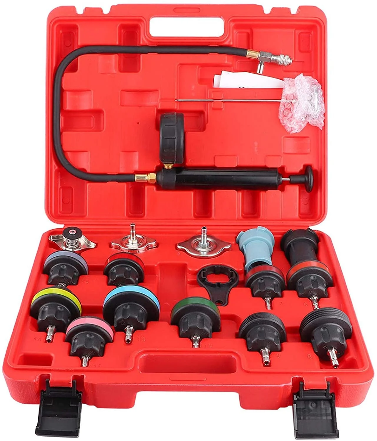 18Pcs Water Tank Leak Detector Car Cooling System Tester Kit