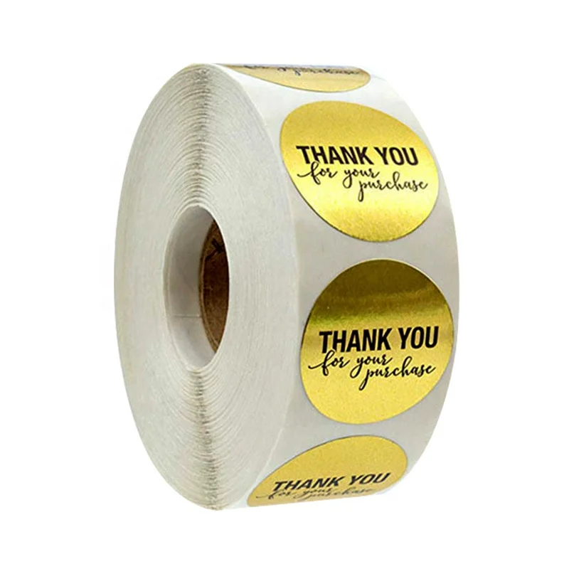 factory direct hot sale packaging box set tissue paper stickers thank you ca 1 inch 500 pcs thank you stickers custom