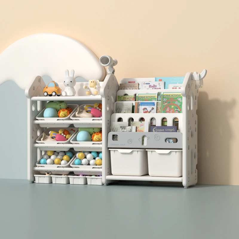 Toddler baby book storage rack plastic children kids toy shelf bookcase for kid room