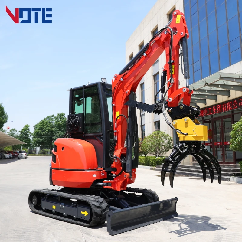 Free Shipping  Mini Excavator EPA Engine 3.5 Ton Crawler Micro Digger 1 ton 2 ton Hydraulic Farm Small Excavators For Sale