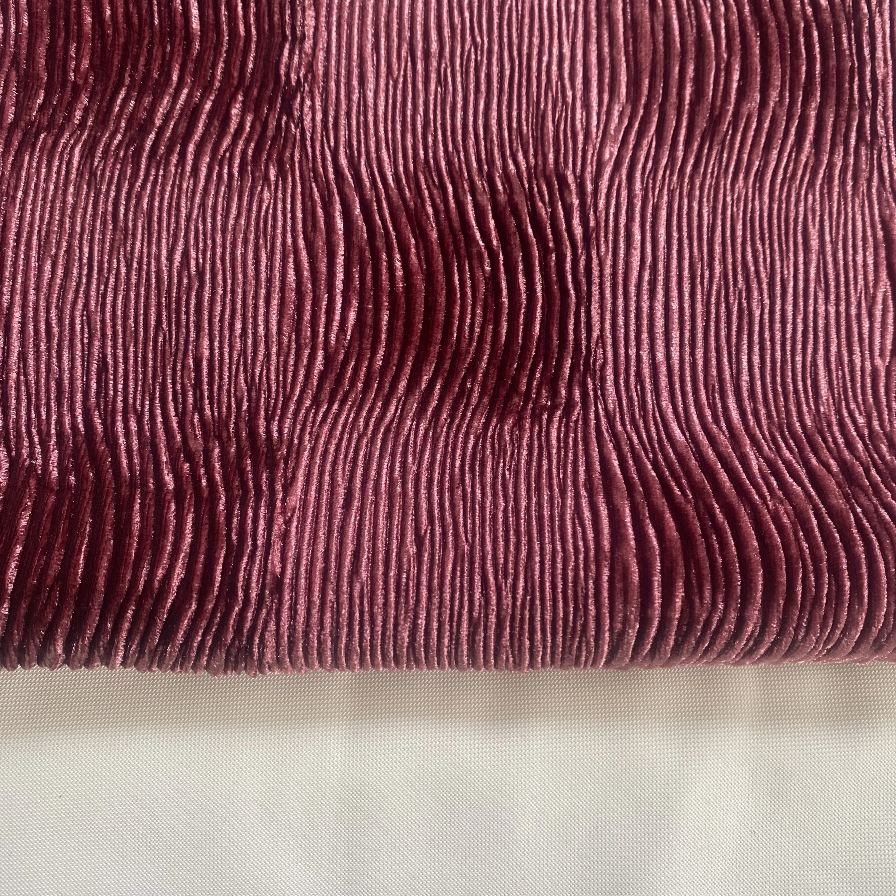New design Good stretch wave stripe crepe jacquard fabric 95%polyester 5%spandex 3D knitting fabric for garments dress