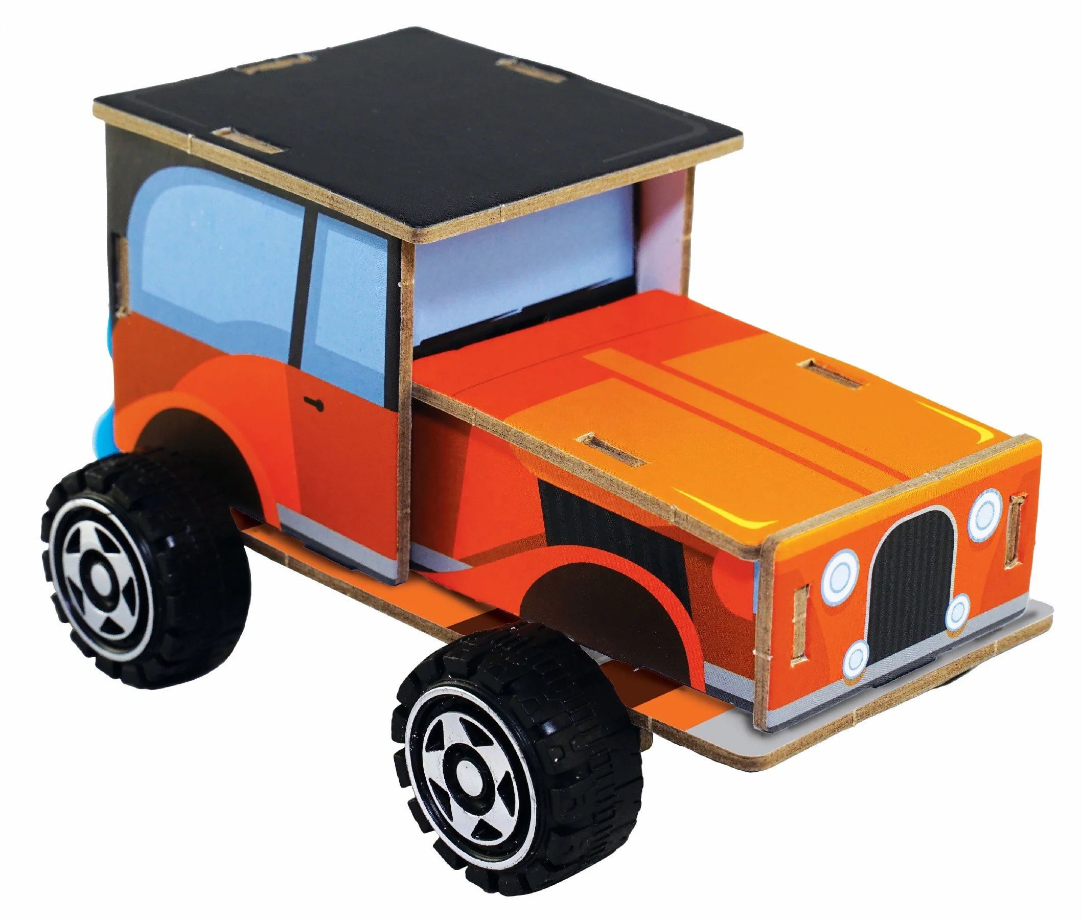 DIY Assembleable Stem  Cardboard Toys  Fan Wing Wind Power Launch Car Educational Toy For Children