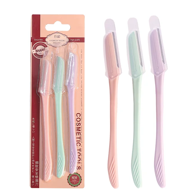 oem Makeup Razor razors metal 6pcs And Facial Razor Shaving Eyebrow Trimmer Set facial hair remover